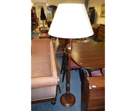 Oak Standard Lamp with Shade 