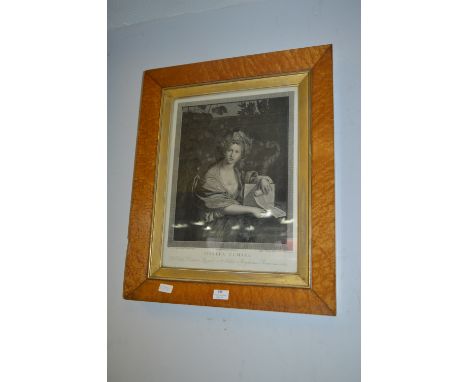 Maple Framed Georgian Engraving Print - Sibylla Cumaea circa 1797