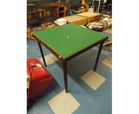 A Beize Topped Folding Leg Card Table