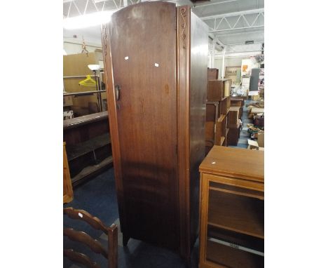 A Narrow Oak Single Wardrobe, 62cm Wide