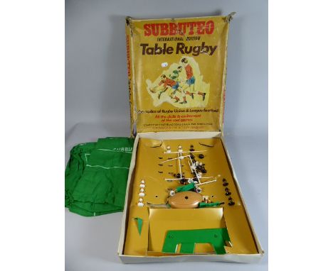 A Boxed Subbuteo Table Rugby Game, International Edition, with Pitch, Players and Accessories