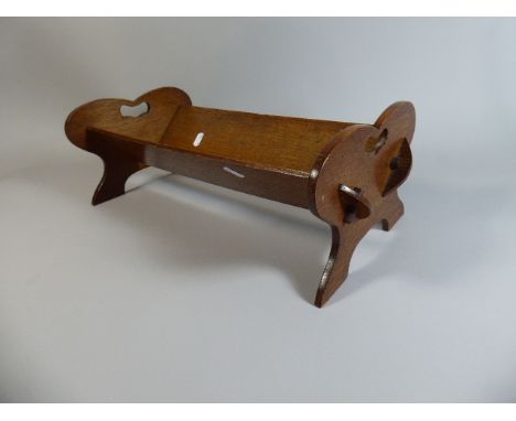 An Edwardian Oak Book Trough, 42cm Wide