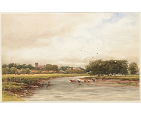 James Orrock, Stanwix near Carlisle, signed and dated 1885, watercolour, 27x42cm.  Provenance:Exhibited: Fine Art Society, Lo