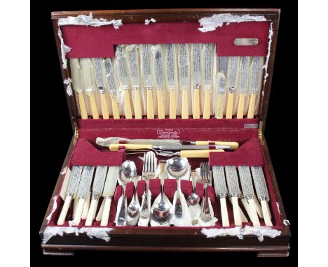 A canteen of David Summerfield of Newcastle and Valiant of Sheffield stainless steel cutlery and flatware