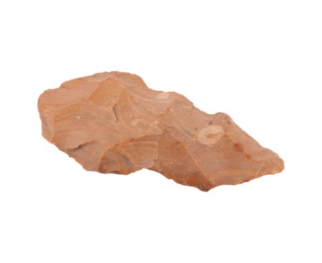 A palaeolithic Acheulean flint hand axe, bearing inscribed find / inventory marks "8.1951.2965. Dordogne. Coll Delmas", 300,0