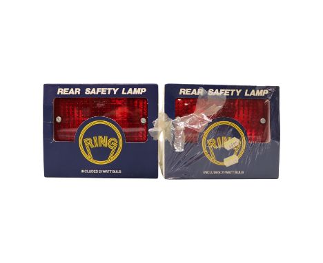 A pair of Ring car rear safety lamps, circa 1980s, 14 cm x 7 cm x 7 cm 