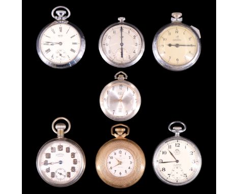 Seven various vintage pocket watches, circa 1930s-1960s