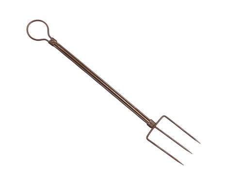 A late 19th / early 20th Century telescopic wire toasting fork, 34 cm