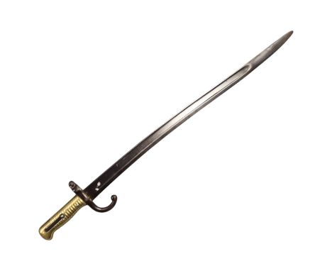 A French Mle 1866 bayonet for the Chassepot rifle, (scabbard lacking)