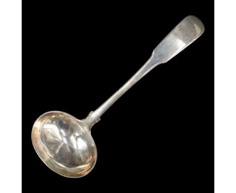 A Scottish George III silver Fiddle pattern sauce ladle, Edinburgh, John Zeigler, 1818, 49 g