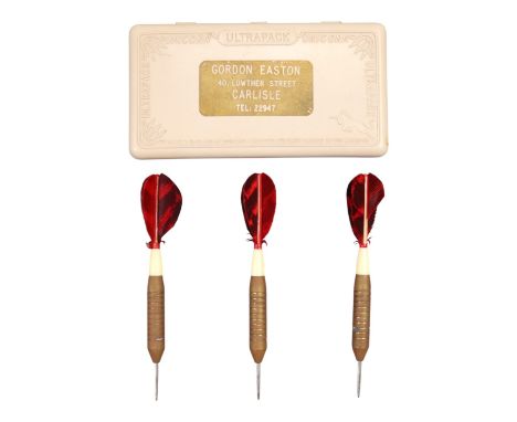 A 1960s cased set of Unicorn darts