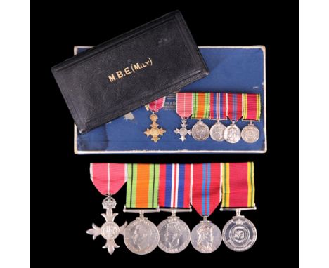 A Second World War MBE group, that of Lt Col Harold Bracher, Royal Army Ordnance Corps, comprising MBE (Military), Defence an