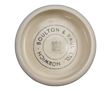 A 1930s  Boulton &amp; Paul Aircraft manufacturers promotional ceramic bowl, 14 cm