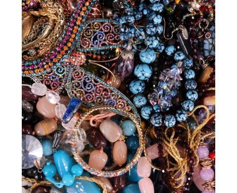 A group of largely contemporary costume jewellery, comprising Lola Rose quartz, agate and other beaded necklaces and bracelet