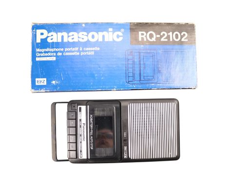 A Panasonic RQ-2102 portable cassette recorder in original box, circa 1990s