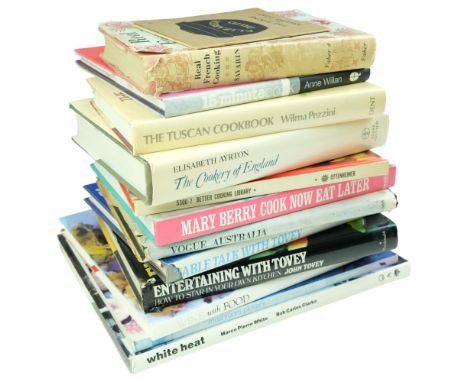 A group of vintage cookery books including Elizabeth David, "The Baking of an English Loaf", London, Kitchen Utensils, 1969 ;