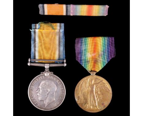 British War and Victory medals to T4-262652, Dvr B Don, Army Service corps, together with ribbon bar
