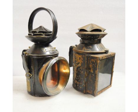 An LNER three-aspect piecrust handlamp brass plated LONDON &amp; NORTH EASTERN RAILWAY ILKESTON 2, and stamped CARLTON COLVIL