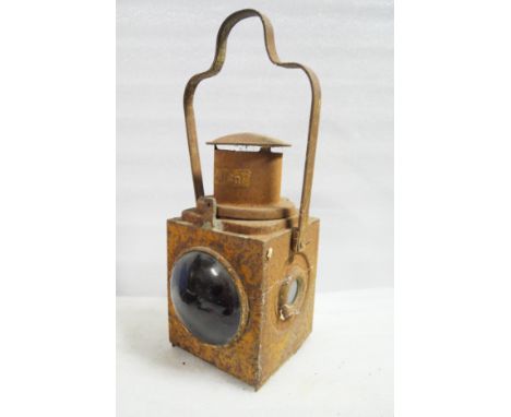A BR tail lamp. Plated BR (Sc). No burner. 45cm H.&nbsp;