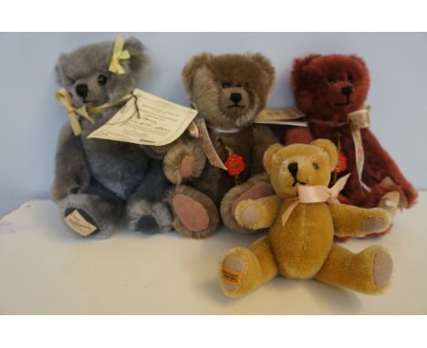 2x Hermann teddys, Small Merrythought teddy &amp; Deans teddy bear 