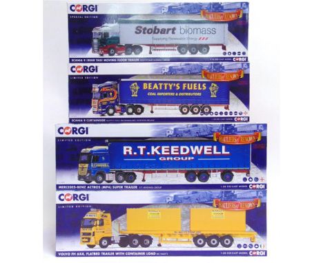 FOUR CORGI 'HAULIERS OF RENOWN' DIECAST MODEL LORRIES  each boxed (possibly lacking self-fit or detail parts).