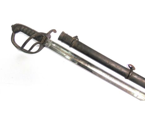 A BRITISH 1821/1845 PATTERN ARTILLERY OFFICER'S SWORD, BY BUCKMASTER &amp; CO., LONDON the 35 inch (89cm) slightly curved, fu