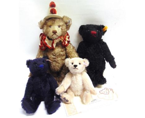 FOUR STEIFF COLLECTOR'S TEDDY BEARS  comprising 'Teddy Clown' (EAN 404214), limited edition 487/3000, with certificate of aut