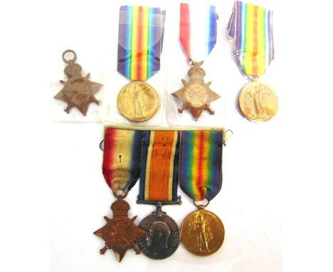 A COMPOSITE GREAT WAR TRIO OF MEDALS  comprising the 1914 Star (SS-4051 PTE G.H. WINTERS. A.S.C.), British War Medal 1914-20 