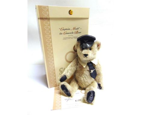 A STEIFF COLLECTOR'S TEDDY BEAR 'CAPTAIN MACH - THE CONCORDE BEAR' (EAN 661662)  2004, exclusive to Peter Jones, Wakefield, l