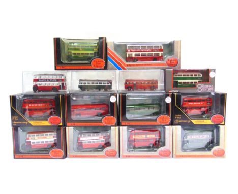 SIXTEEN 1/76 SCALE DIECAST MODEL BUSES OF LONDON TRANSPORT INTEREST  by Exclusive First Editions (10) and Corgi Original Omni