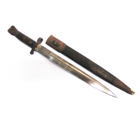 A BRITISH 1888 PATTERN BAYONET  the 30.5cm (12 inch) blade marked at the ricasso '8 .97 / SANDERSON SHEFFIELD', to one side, 