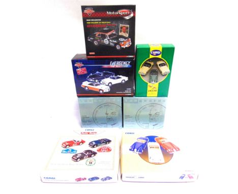 ASSORTED 1/43 SCALE DIECAST MODEL CARS  mainly gift sets, by Vanguards (4), and Corgi Classics (3), each mint or near mint an