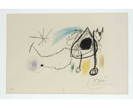 Joan Miro (1893-1983), ''Sobreteixims I Escultures'', Farblithographie, 1972, u. re. mit Bleistift handsign., u. li. num. 31/