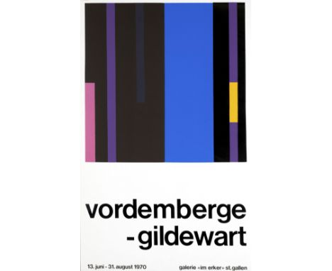 Großes Konvolut von 40 Ausstellungsplakaten versch. Künstler 2. H. 20. Jh.: Vordemberge-Gildewart, Santomaso, Chillida, Max E
