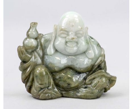 Antique Chinese Carved Jade Figure Statue Buddha, size: 72mm X 59mm X 18mm , weight: 106Gr