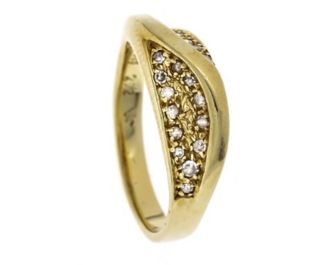 Diamant-Ring GG 585/000 mit Diamanten, zus. 0,20 ct, RG 55, 5,2 g