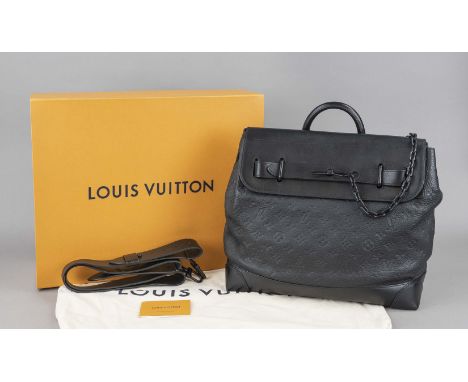 Louis Vuitton Steamer Monogram PM Black in Taurillon Leather with Black  Metal - US