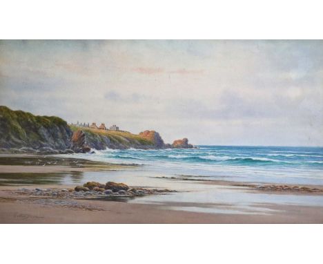 Arthur Dean (19th/20th century)Extensive Seascape Signed watercolour; together with a snow bound village scened signed P A Pa
