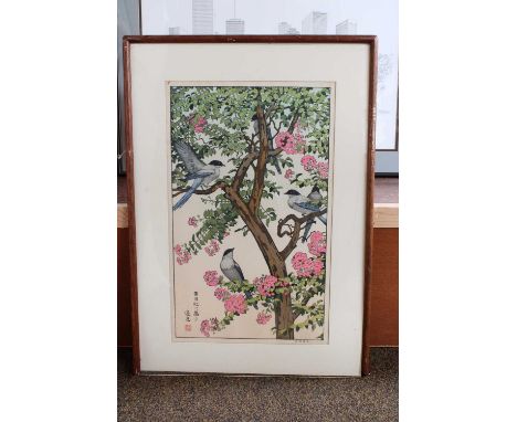 After Toshi Yoshida (1911-1995) Japanese"Friendly Shade of the Myrtle Tree""Flight to the Plum Blossom""Snow on the Aoki Tree