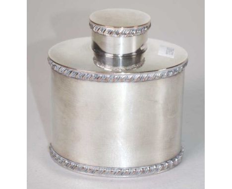Good Victorian silver plate tea caddy (height 11cm approx).