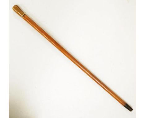 Vintage Malacca cane &amp; horn walking cane horn handle, with  Malacca cane body, (length 89cm approx).