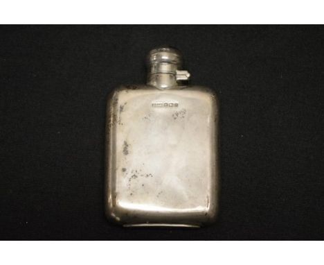 Small sterling silver hip flask hallmarked Sheffield 1898, maker: James Dixon &amp; Sons Ltd,, 78 grams approx