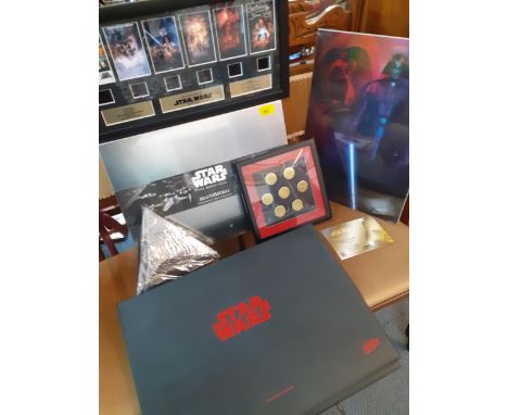 A Star Wars Master Works lithographic print collection in a sealed metallic case, together with Star Wars Collectors etched b