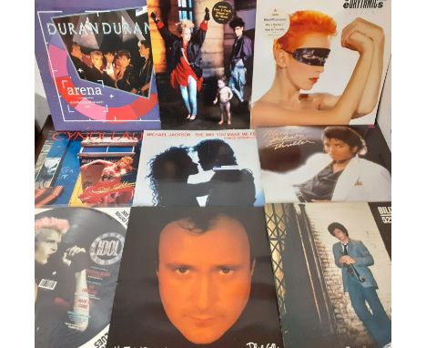 A large collection of LPs and 45 rpm records to include Michael Jackson, Cyndi Lauper and Billy Idol, Location: G 