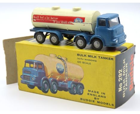 A boxed Budgie Toys diecast model No. 292, part loss to decals one side, loss to tab of end flap on box