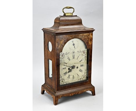 Antique English mahogany bracket clock with anchor escapement. Circa 1820. By T. Lister Bromley. Eight-day movement, half-hou