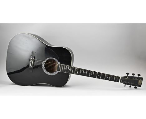 Black polished Stagg Western Guitar. Mod. SW203 BK-LH. Dimensions: 105 cm. In very good condition.