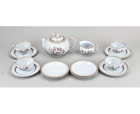 8-piece Swedish RÃ¶rstrand tea set with lotus decor. Size: 10 - 22 cm. In good condition.