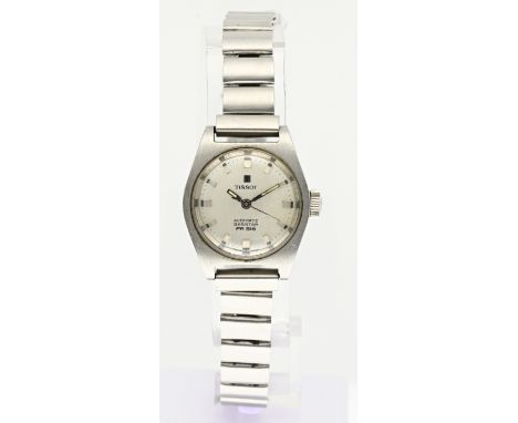 Tissot women's watch, steel, automatic, with a round case with a silver-colored plate. Ã¸ 24 mm. The watch has a steel strap.