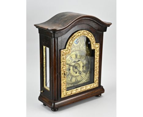 18th century South Tyrolean walnut table clock (Stutzuhr). With Viennese movement, quarter striking, verge escapement, fusee 